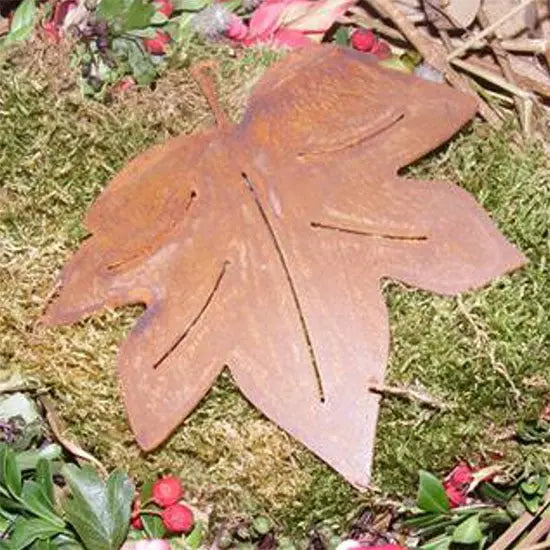 Edelrost Ahornblatt Anhänger – Herbstdeko Metall 15/20 cm + Set - Pille Gartenwelt