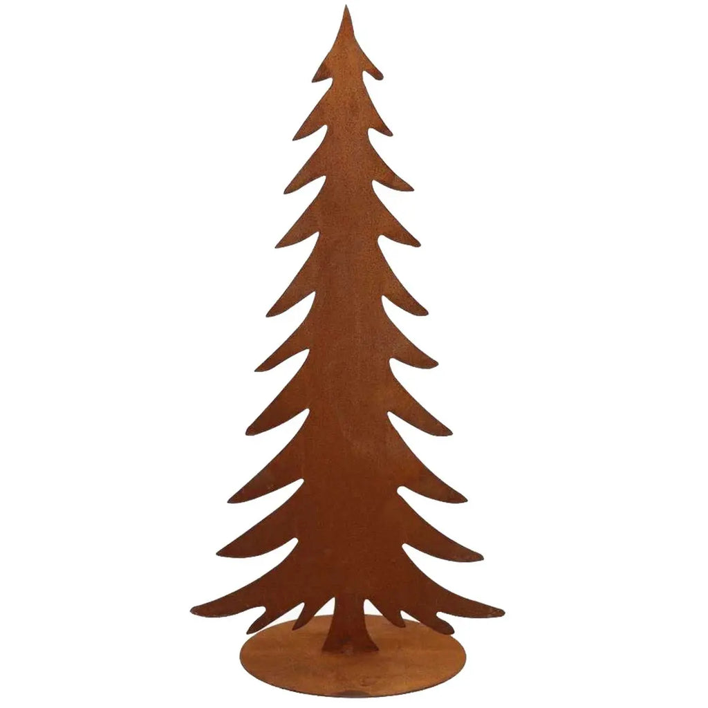Edelrost Tannenbaum auf Bodenplatte – 3 Größen 50/75/100 cm - Pille Gartenwelt