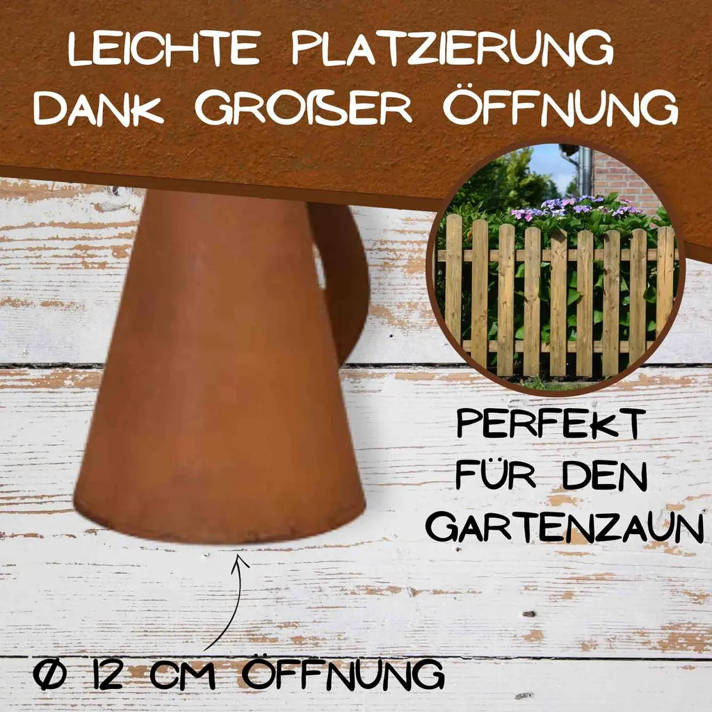 Edelrost Katzen Pfostenhocker – Rostfigur Katze für Zaun & Mauer, 33 cm - Pille Gartenwelt