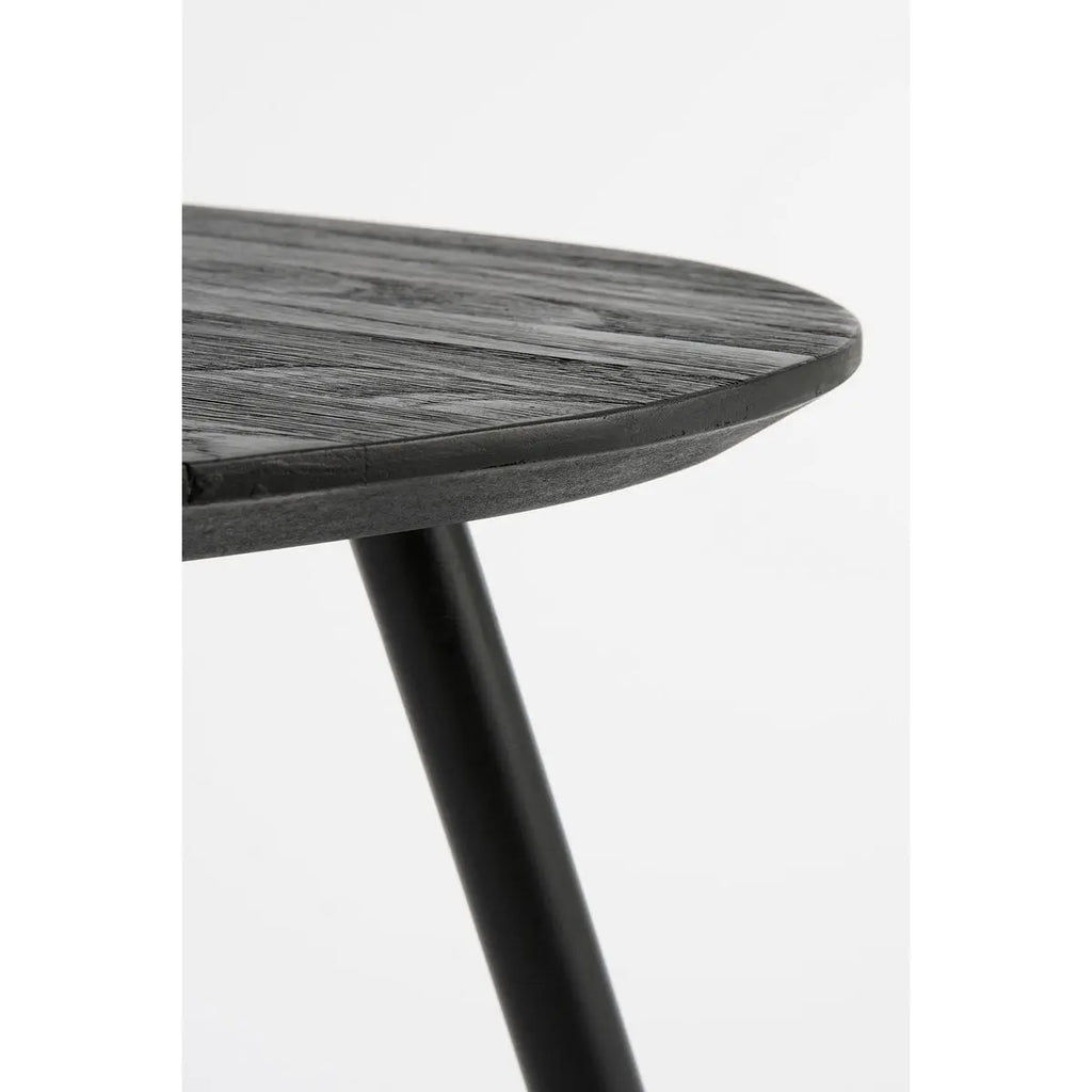 Mica Decorations Jailey Beistelltischset 2er Schwarz | recyceltes Teakholz - Pille Gartenwelt