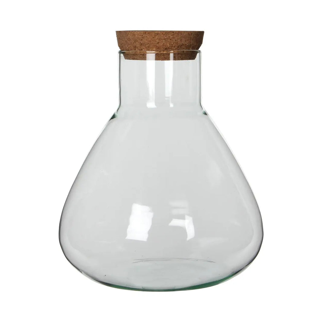 Emily Glasvorratstopf mit Korkdeckel 32 cm – recyceltes Glas von Mica - Pille Gartenwelt