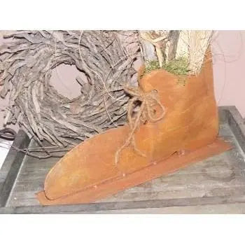 Edelrost Vintage Schuh zum Bepflanzen – Metall Deko Schuh - Pille Gartenwelt