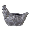 Blumentopf Huhn 29 x 17 x 23 cm, Heimdekoration aus grauem Stein Clayre & Eef.