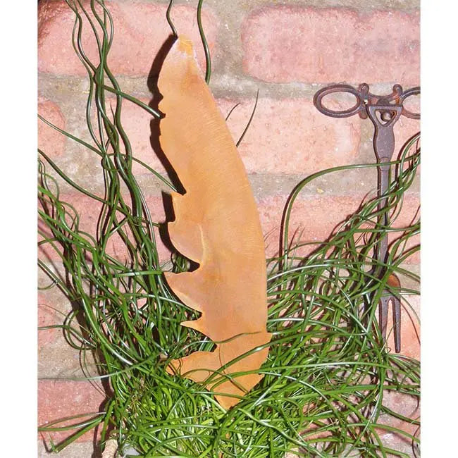 Edelrost Feder Dekoanhänger aus Metall 40 cm – für Haus & Garten - Pille Gartenwelt