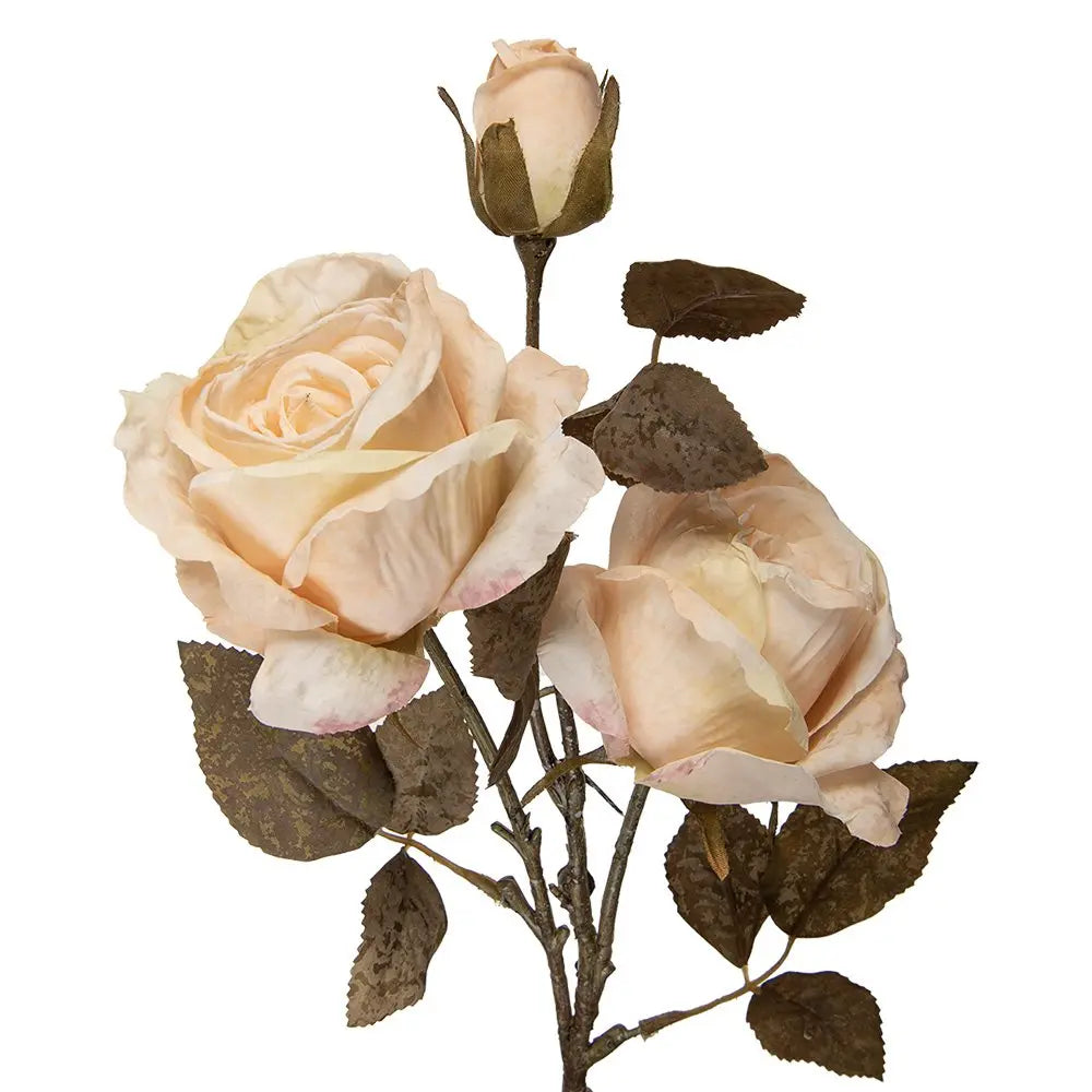 Künstliche Blume Rose 70 cm Weißer Kunststoff Clayre & Eef.