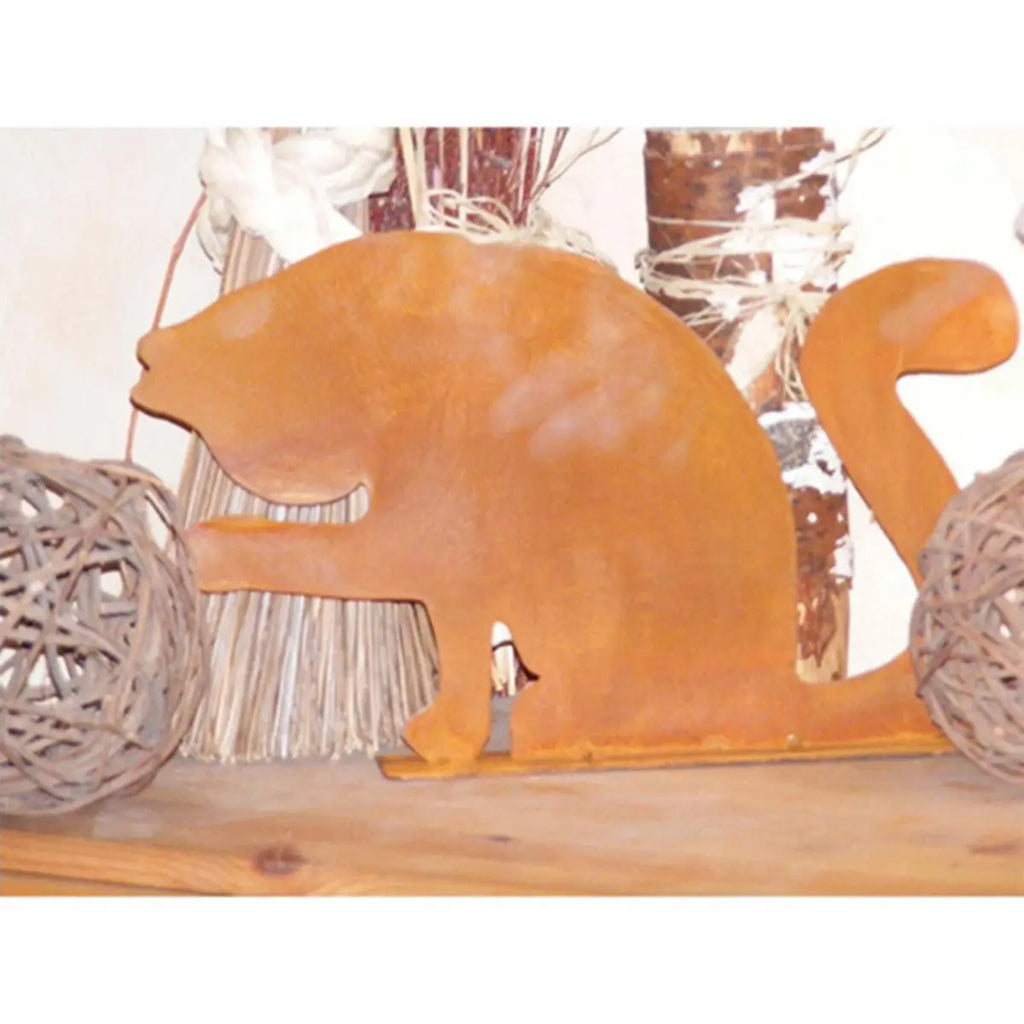 Edelrost Katze putzend – Metall Dekofigur 32 cm mit Bodenplatte Rostikal
