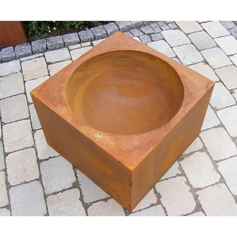 Edelrost Pflanzwürfel 50 cm – Shabby Chic Blumenkübel aus Metall - Pille Gartenwelt