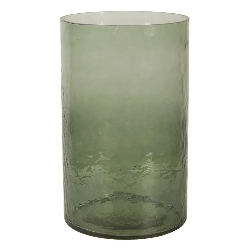Laterne Ø 15x25 cm | Grünes Glas-Windlicht Clayre & Eef.