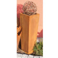 Edelrost Pflanzvase mit Bodenplatte – Vintage Pflanzkübel 70/100 cm, Einsatzboden - Pille Gartenwelt