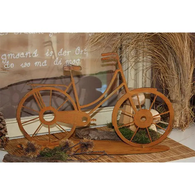 Metalldeko Fahrrad im Edelrost Design | Bike Deko Figur - Pille Gartenwelt