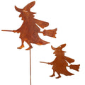 Edelrost Halloween Hexe – Hängedeko oder Gartenstecker in 3 Varianten - Pille Gartenwelt