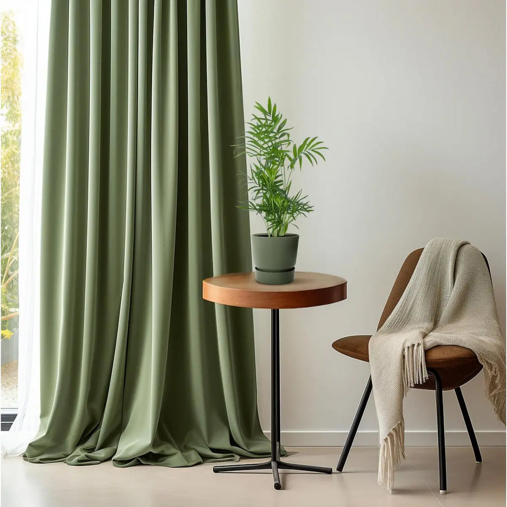 Chamaedorea elegans Zwergbergpalme auf Tisch im Wohnzimmer dekoriert