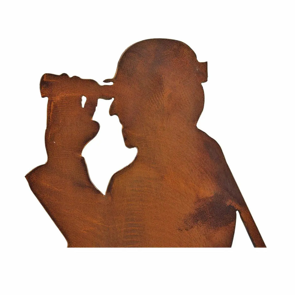 Edelrost Jäger Fritz mit Fernglas – Metallfigur für Garten & Haus - Pille Gartenwelt
