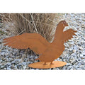 Edelrost Gans „Martin“ – Metall Dekofigur mit Bodenplatte 53 cm - Pille Gartenwelt