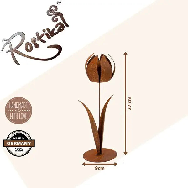 Rost Deko Tulpe | Blumen als Tischdeko im Frühling Rostikal