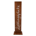 Edelrost Schild „Lieblingsplatz“ mit Ständer – Rost Deko 71/100 cm - Pille Gartenwelt