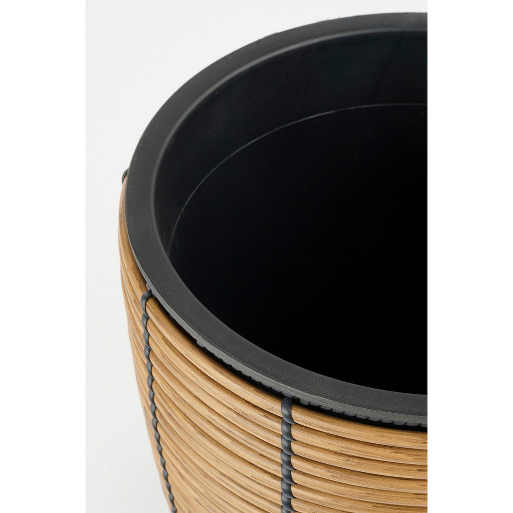 3er Set Pflanztöpfe Pflanzkübel außen und innen von Durban Brown