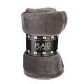 Fleece Plaid Grau 180x130 cm – kuschelige Decke von Mica Decorations - Pille Gartenwelt