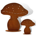 Edelrost Pilze, rostige Herbstdeko aus Metall für Haus und Garten | 30 und 15 cm hoch - Pille Gartenwelt