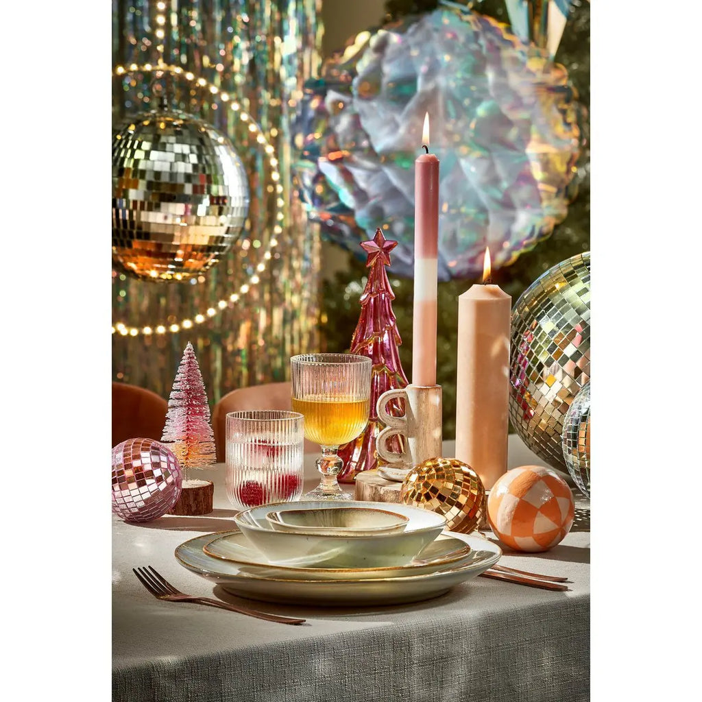 Ornament Silber Discokugel Schaumstoff Spiegelglas 25 cm Durchmesser - Pille Gartenwelt