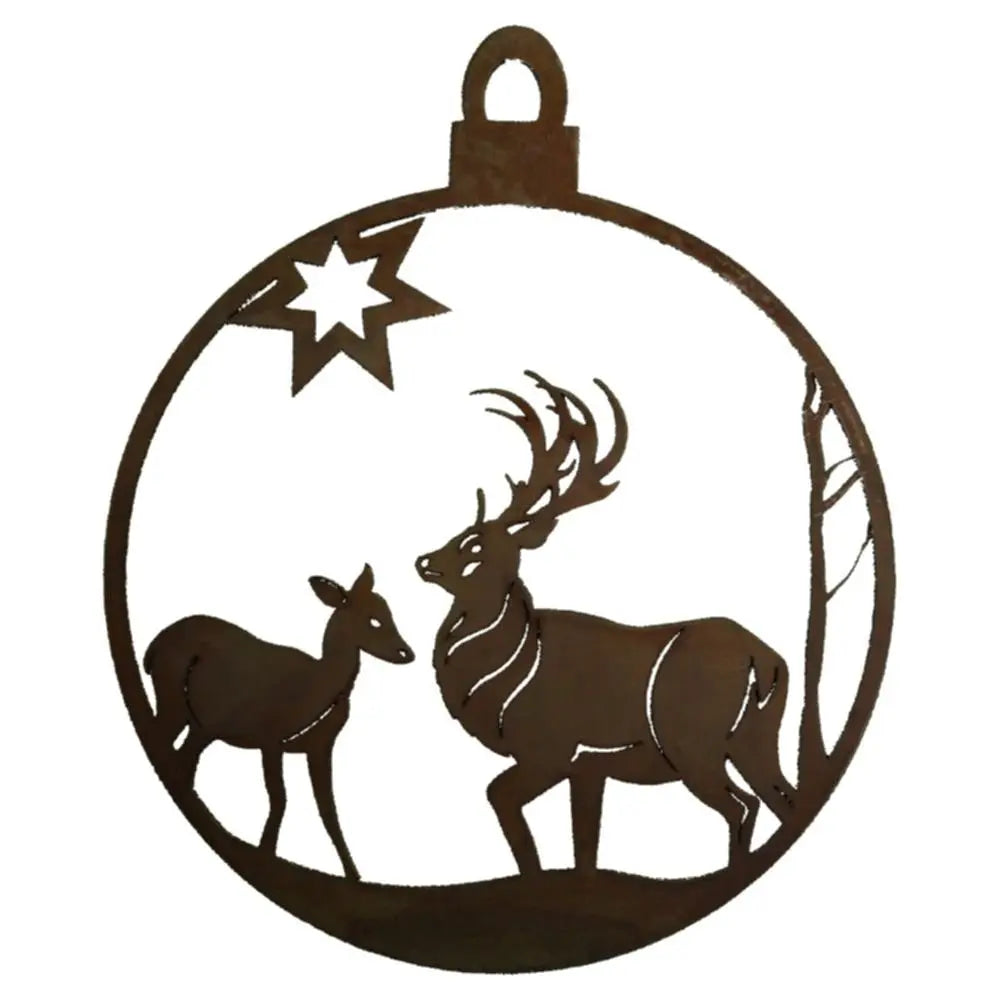Edelrost Christbaumschmuck 3er Set – Metall Anhänger 10/15 cm - Pille Gartenwelt