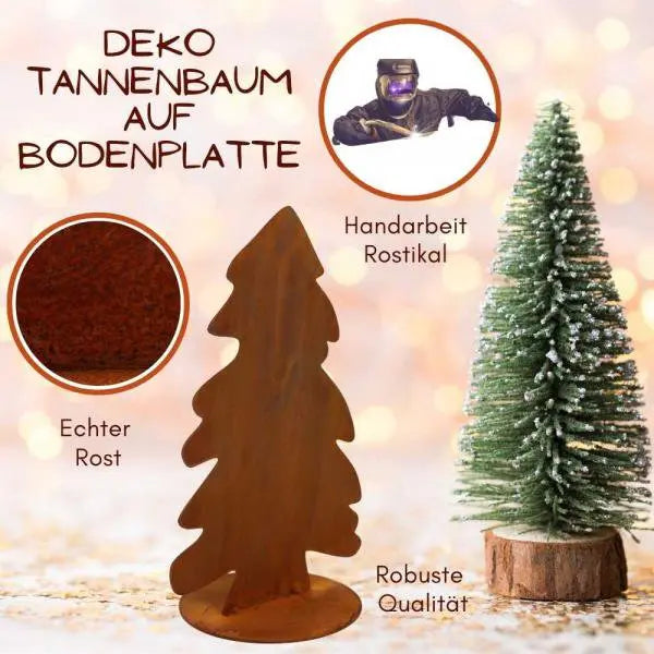 Weihnachtsbaum in Edelrost | Weihnachtsdeko Tannenbaum klein Rostikal
