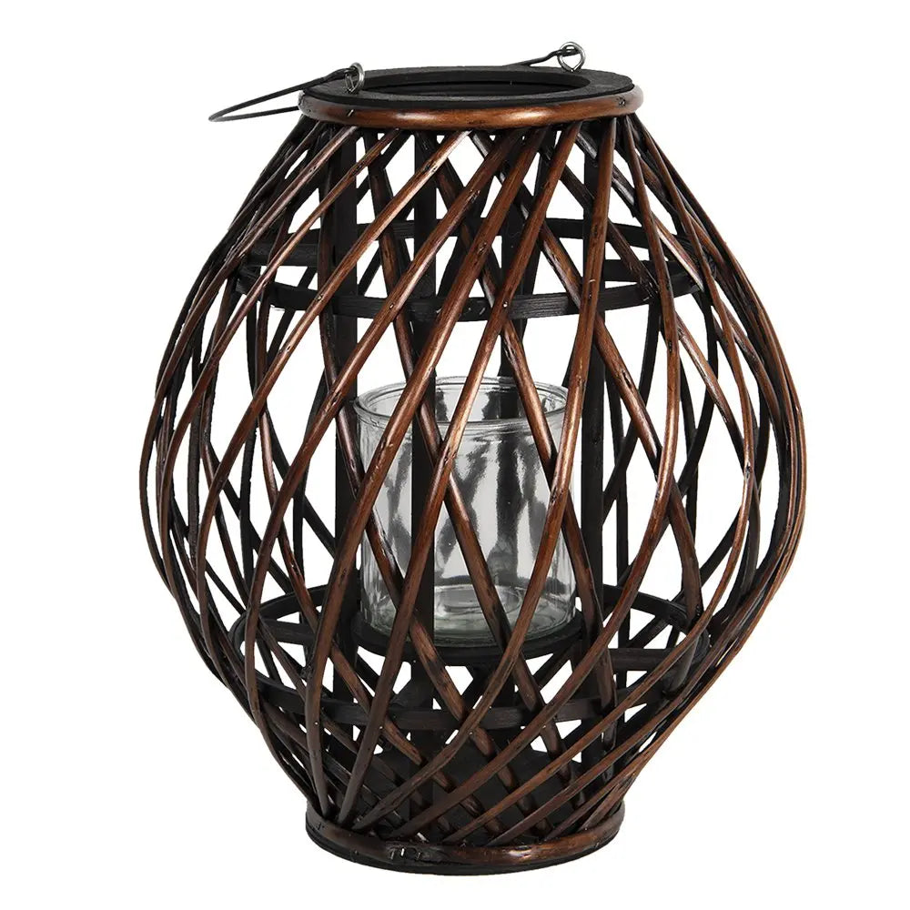 Windlicht Rattan Metall Ø 34x41 cm Clayre & Eef.