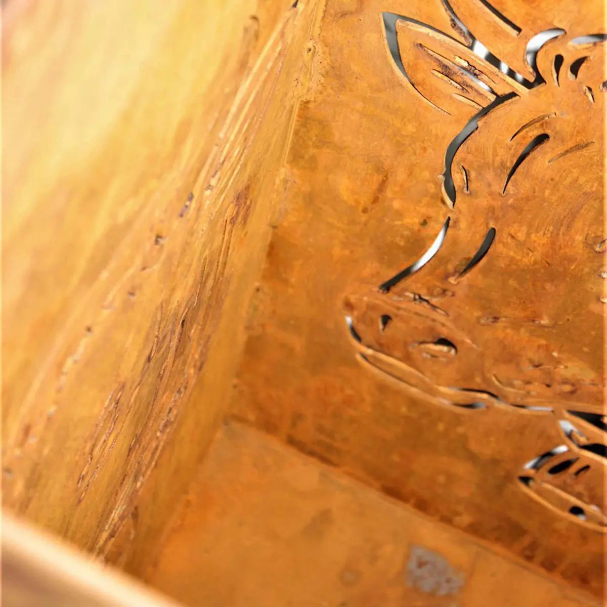 Feuersäule | Feuerkorb mit Kuhkopf für Garten und Terrasse | aus Stahl in Rost - Optik - Pille Gartenwelt