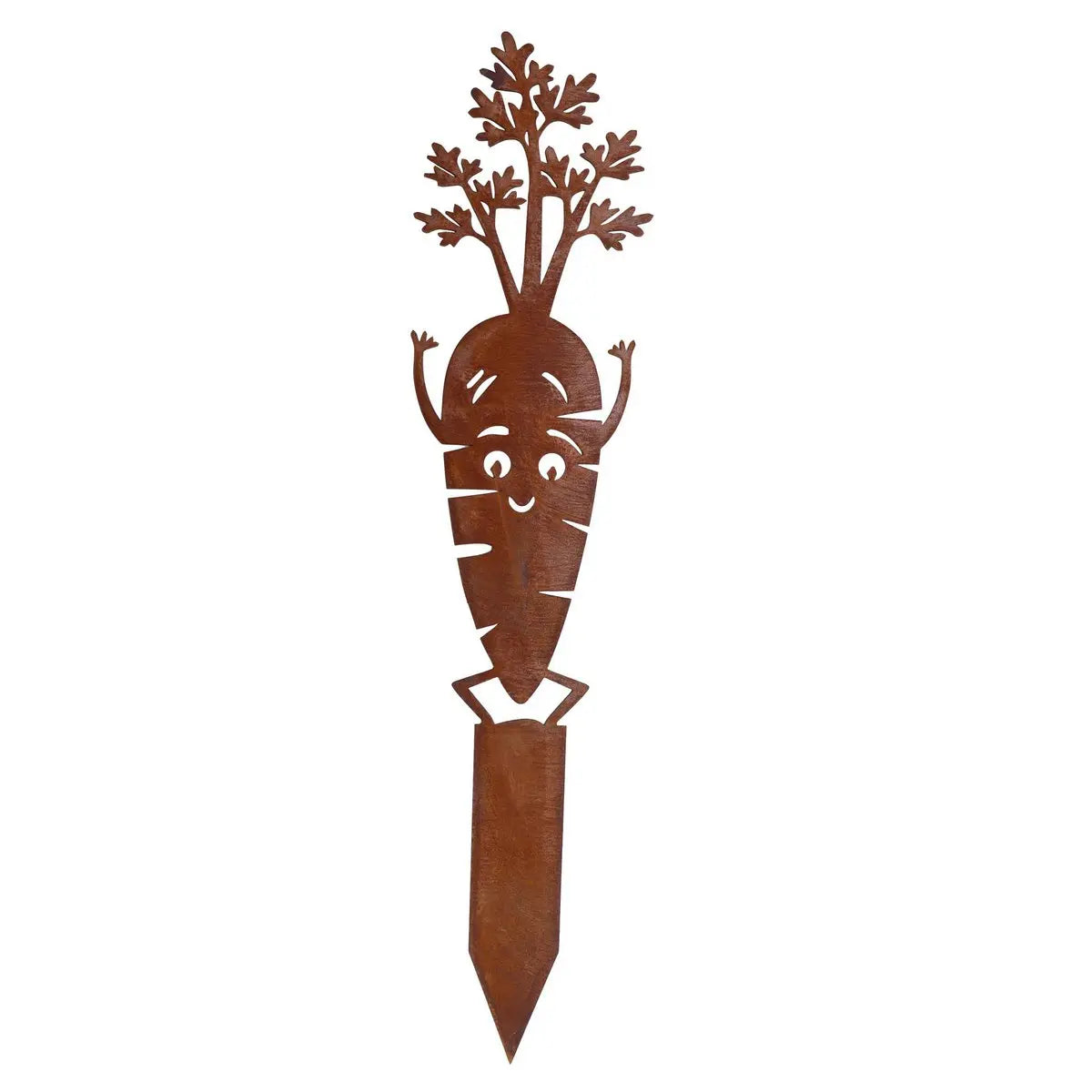 Edelrost Karotten Gartenstecker – Beetstecker Metall 22,5 cm - Pille Gartenwelt