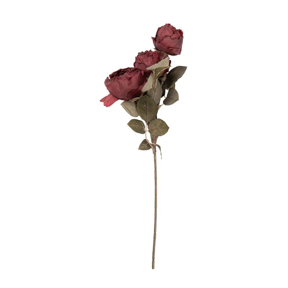 Künstliche Blume 52 cm aus rotem Kunststoff Clayre & Eef.