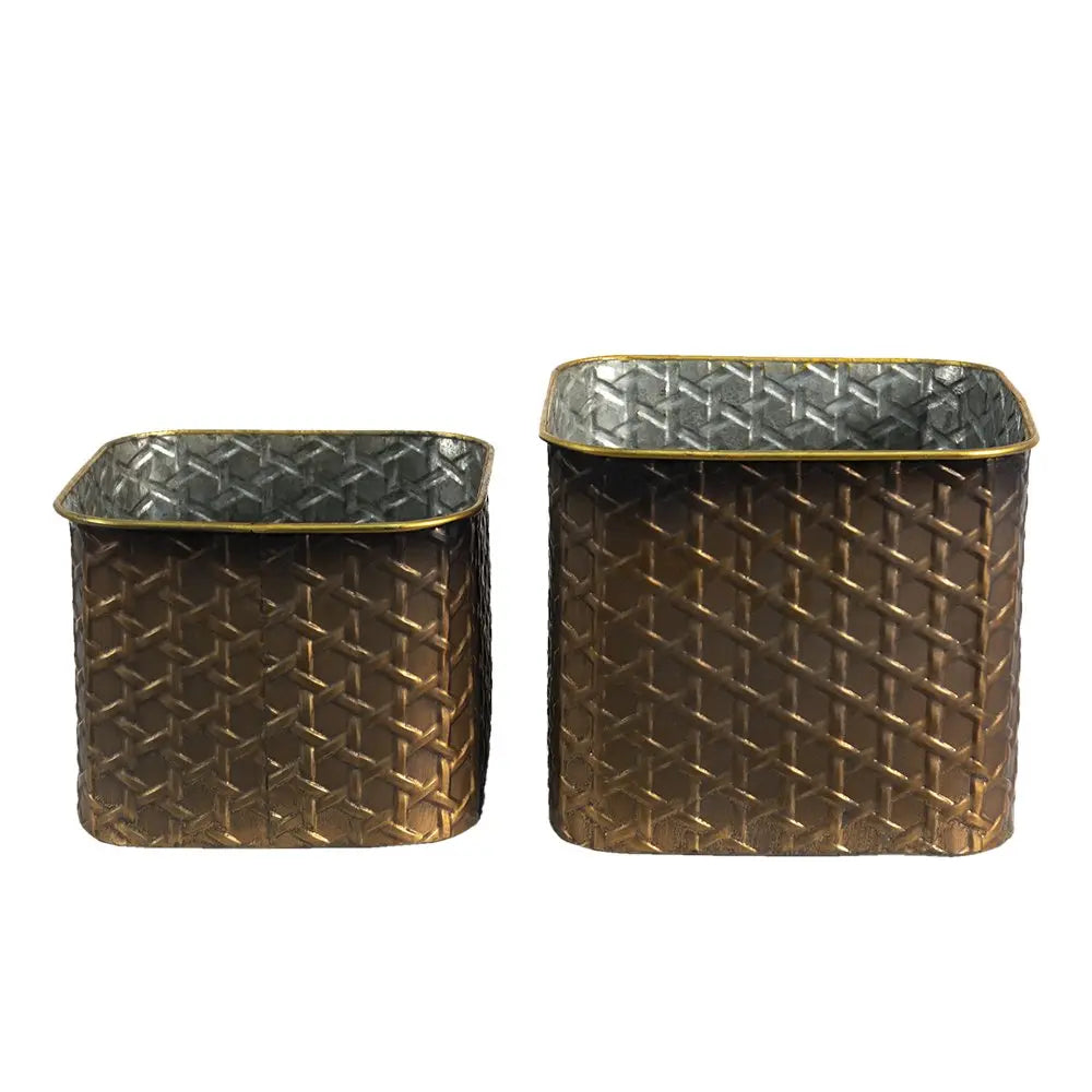 Blumenfleck (2) 20x20x17 / 18x18x14 cm Clayre & Eef.