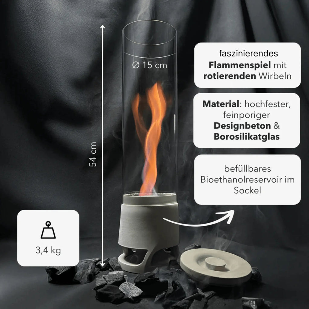 FIRE Cozy DEAL Design Feuer Duo Beton