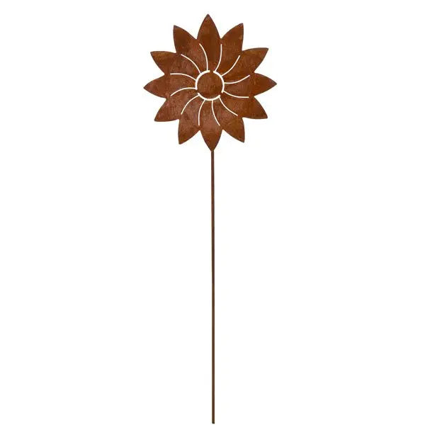 Edelrost Metallblume – zum Hängen oder als Gartenstecker, Ø13/Ø17 cm - Pille Gartenwelt