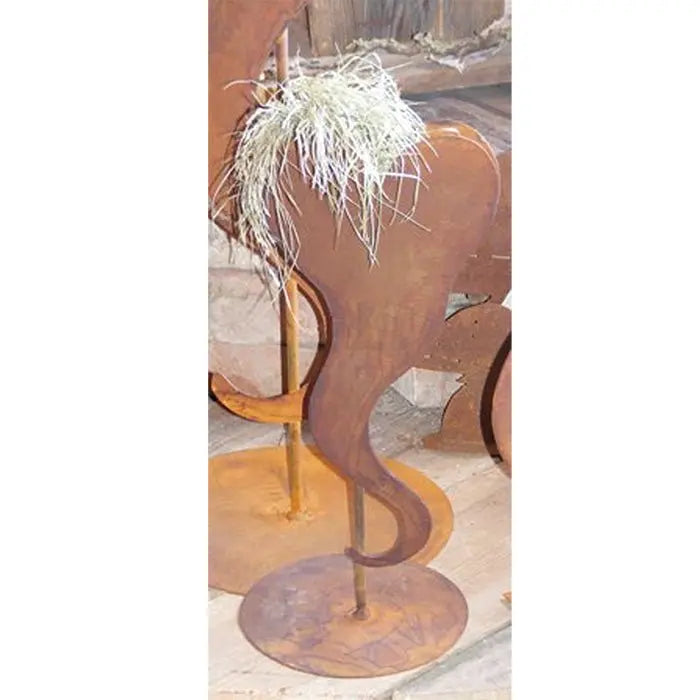 Edelrost Pflanzherz Doppelherz – 46 cm oder 100 cm mit Bodenplatte - Pille Gartenwelt