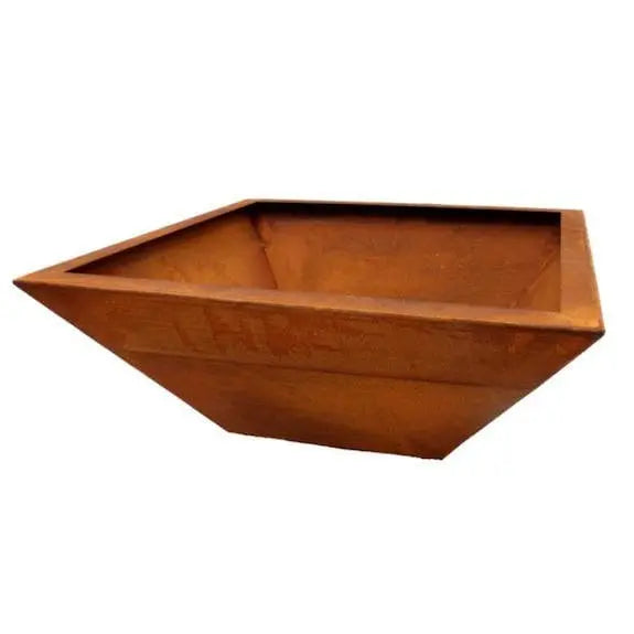 Edelrost Pflanzschale 40×40 oder 50×50 cm – 15 cm tief, mit/ohne Kugeln - Pille Gartenwelt