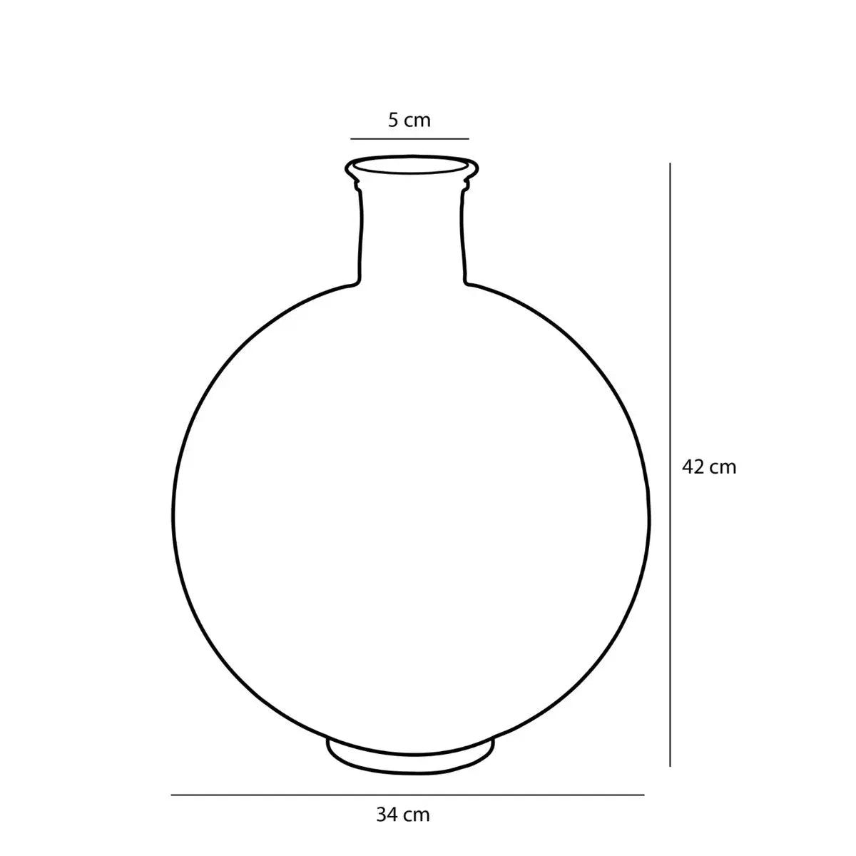 Schmale Öffnung der Firenza Flaschenvase – ideal für Plumen und Zweige