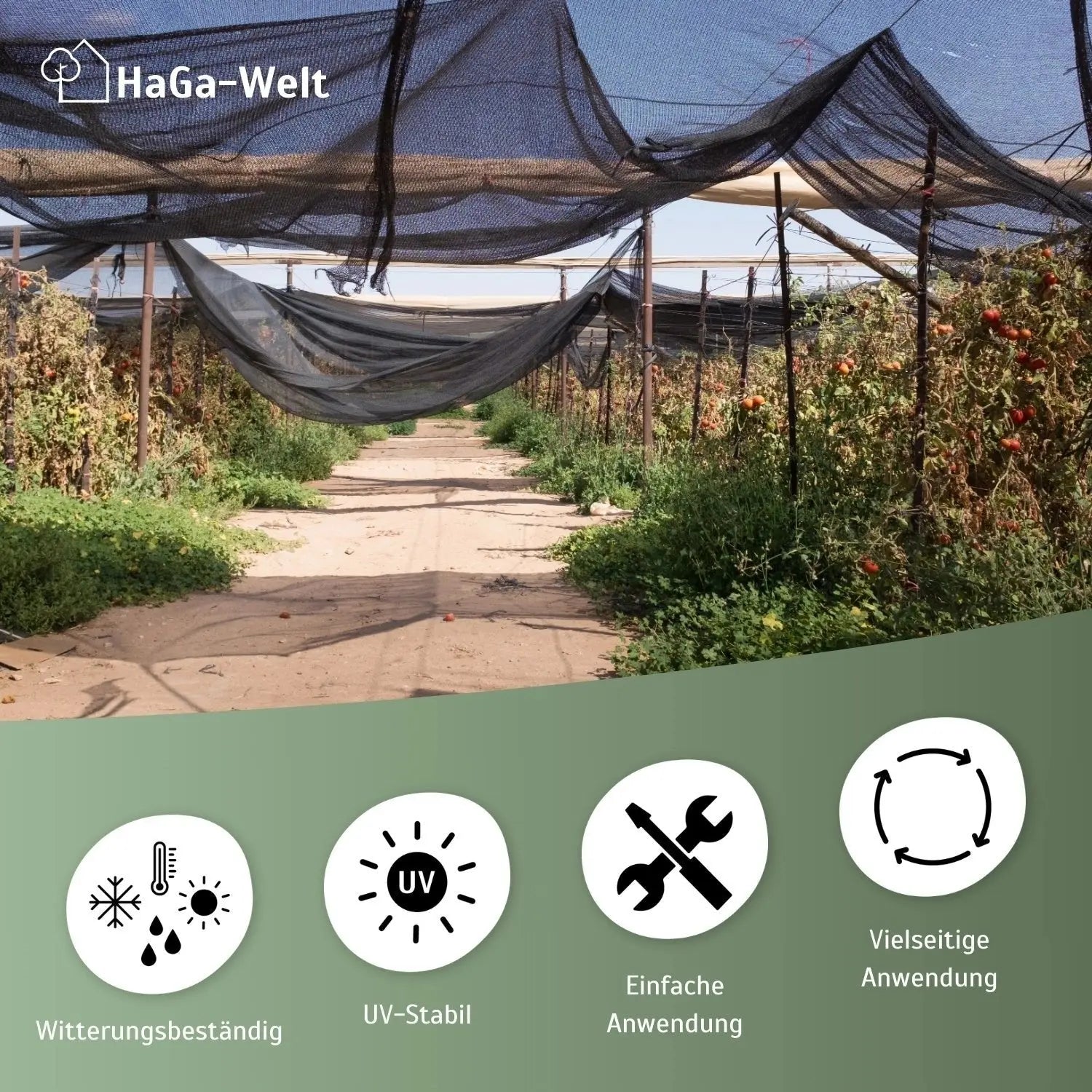 Schattiernetz – Sonnenschutz für Gewächshäuser und Pflanzen