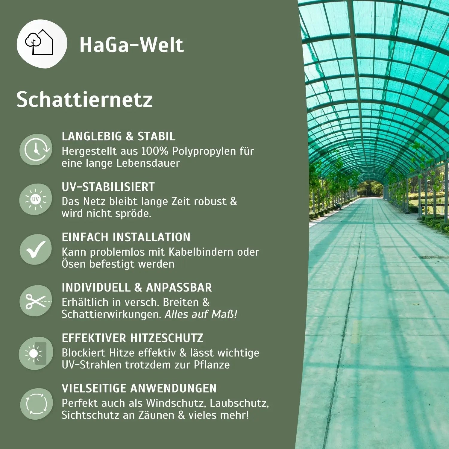 Schattiernetz – Sonnenschutz für Gewächshäuser und Pflanzen