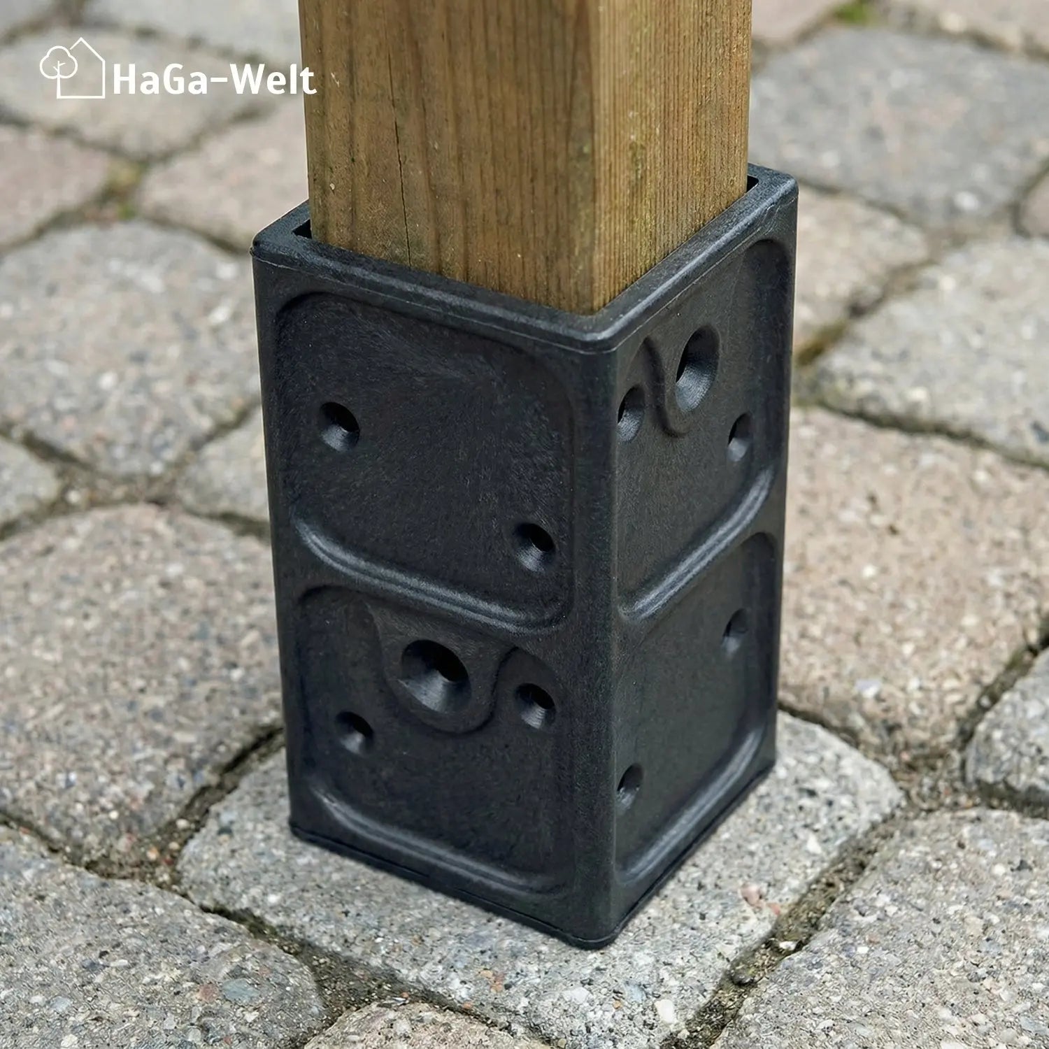 Aufschraubhülse für Holzpfosten 7x7cm Pfostenanker Pfostenanker