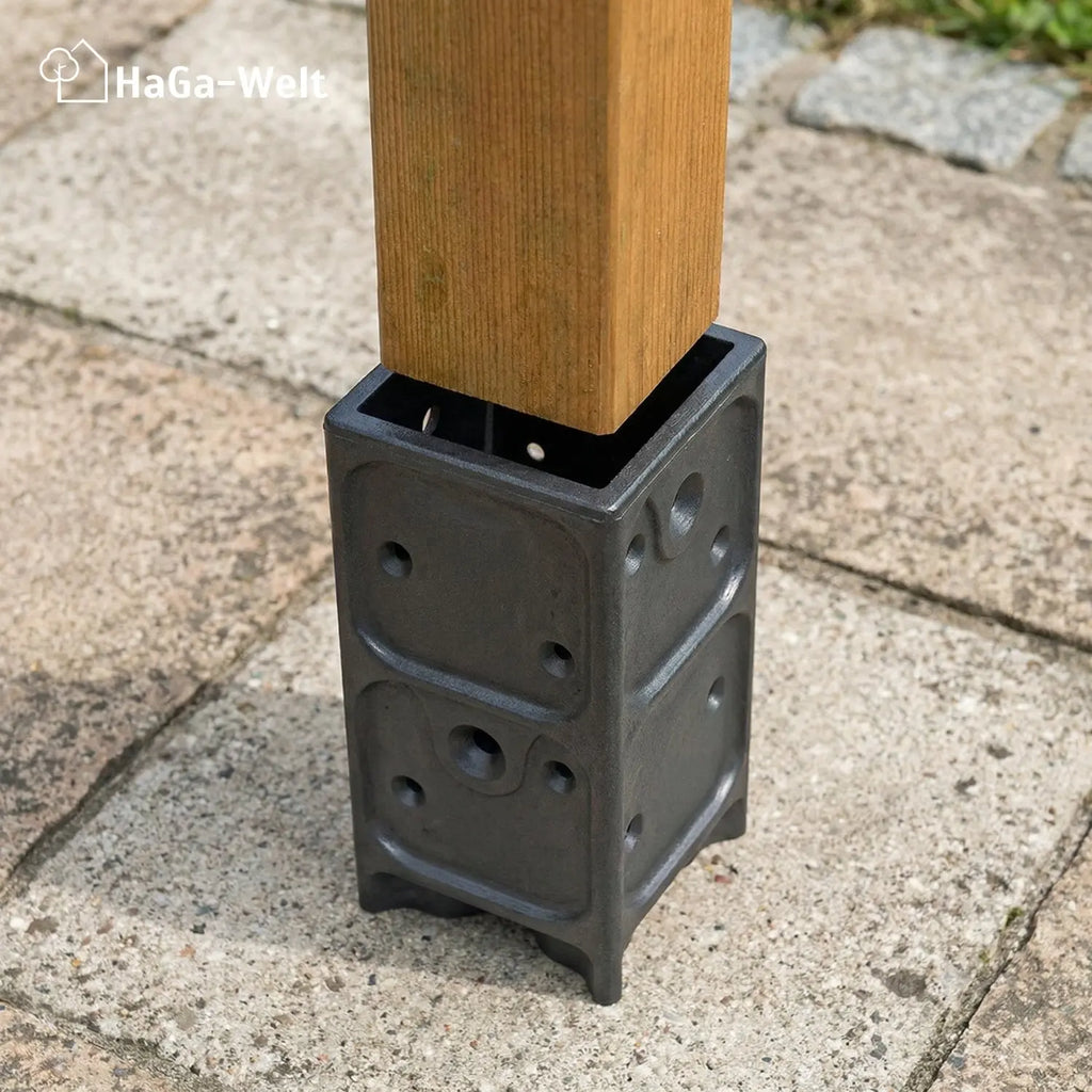 Aufschraubhülse für Holzpfosten 7x7cm Pfostenanker Pfostenanker