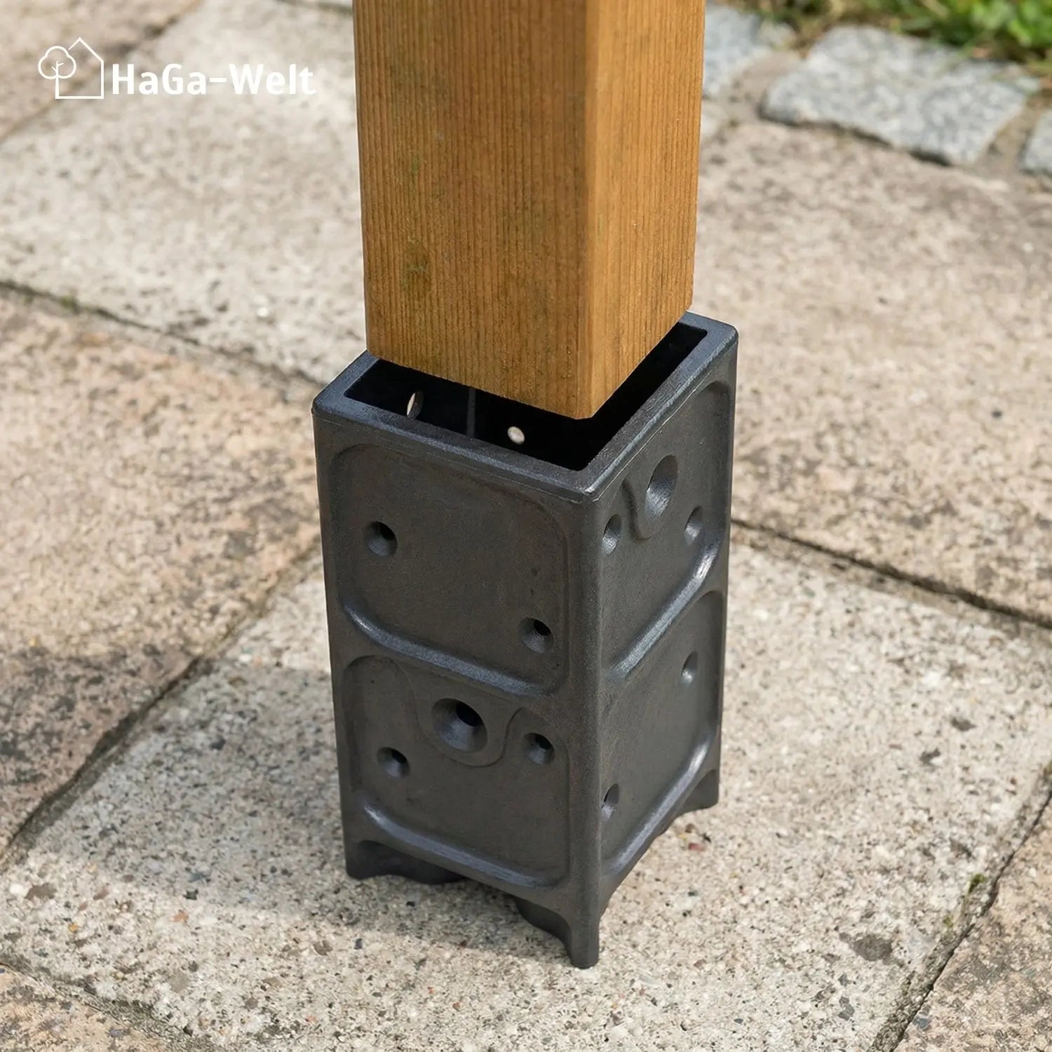Aufschraubhülse für Holzpfosten 7x7cm Pfostenanker Pfostenanker