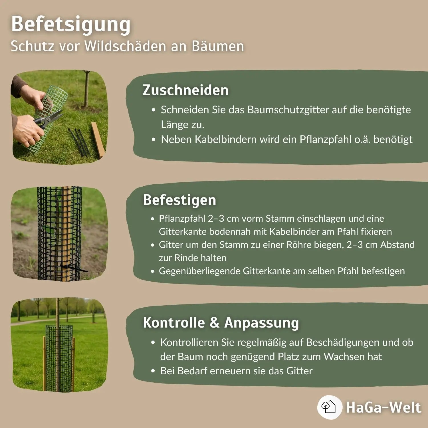 Baumschutzgitter – extra starker Verbissschutz zum Baumschutz