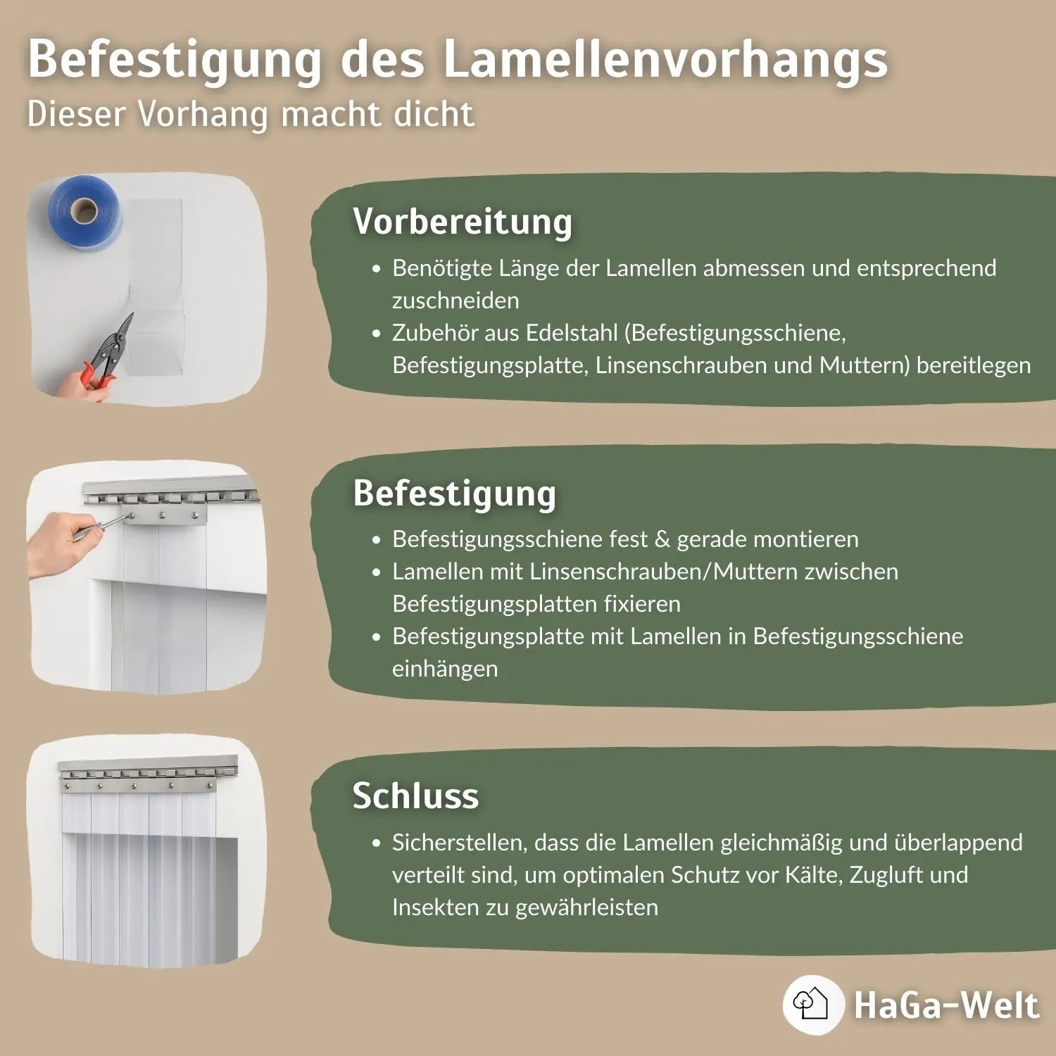 Befestigungsschiene versch. Länge für Lamellenvorhang PVC-Streifenvorhang