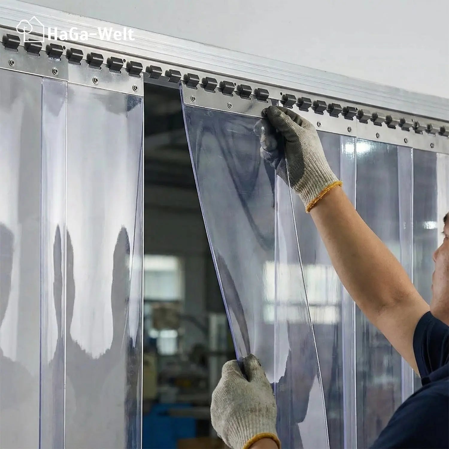 Befestigungsschiene versch. Länge für Lamellenvorhang PVC-Streifenvorhang