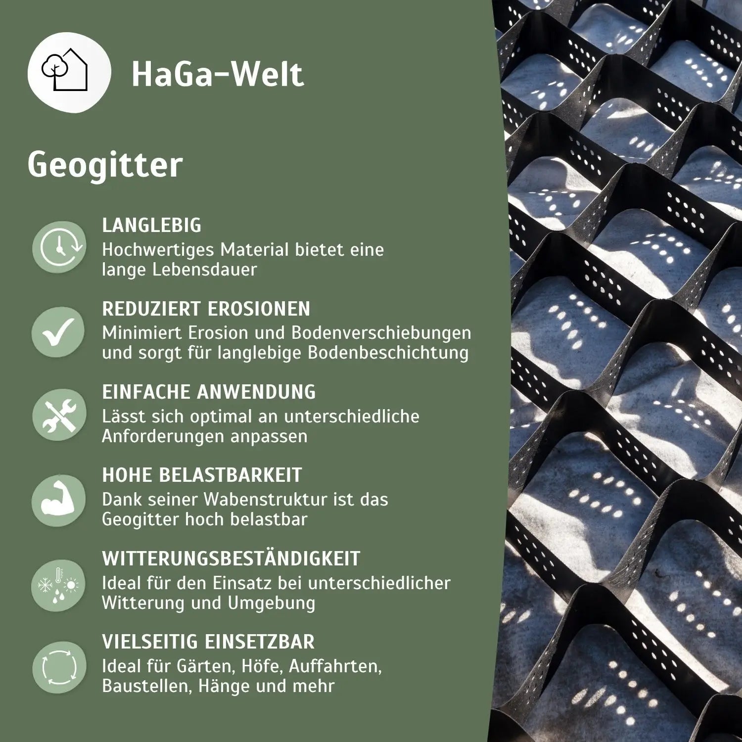 Geogitter – robustes und langlebiges Rasengitter für stabilen Boden