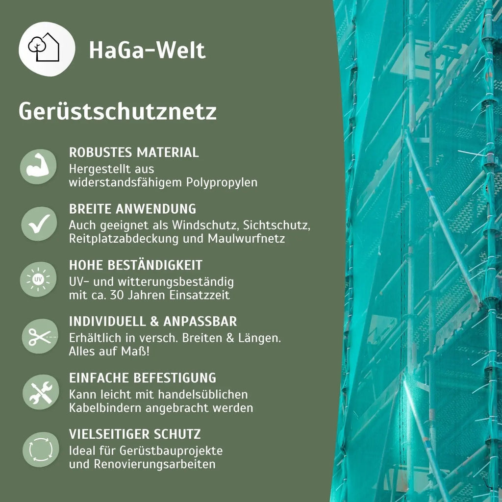 Grünes Gerüstnetz – ideales Schutznetz für Ihr Gerüst