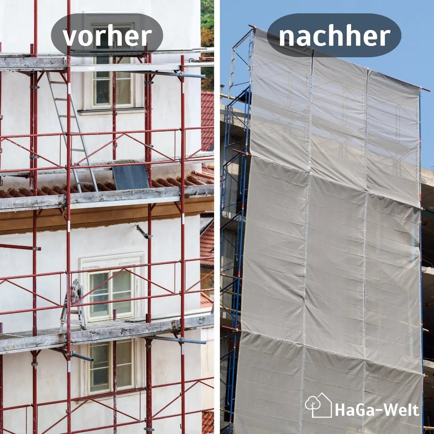 Grünes Gerüstnetz – ideales Schutznetz für Ihr Gerüst