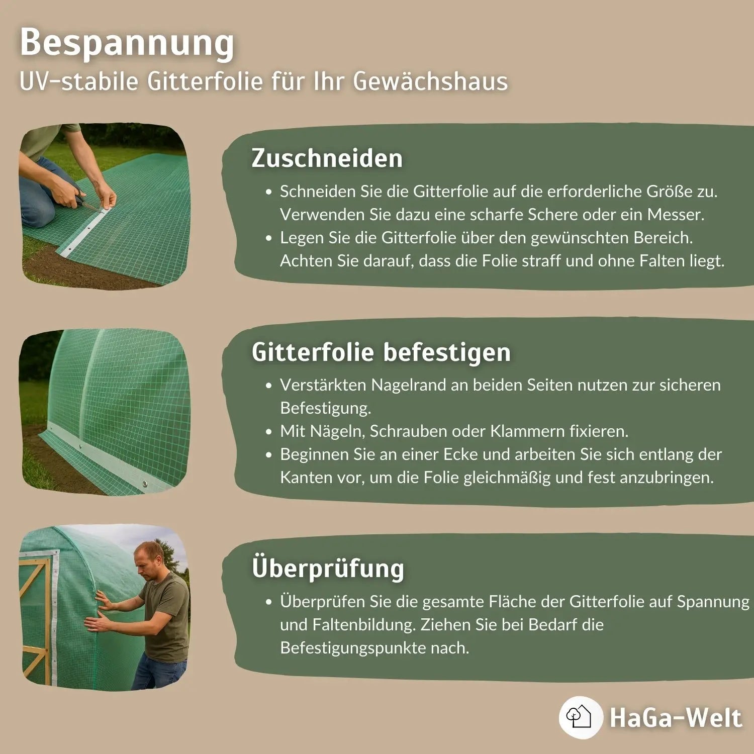 Gitterfolie – verstärkte Folie für Gewächshausbau