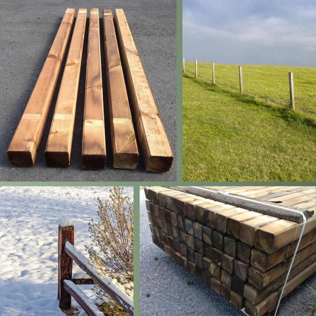 Holzpfosten, KDI-Grün – Pfosten für den Zaunbau
