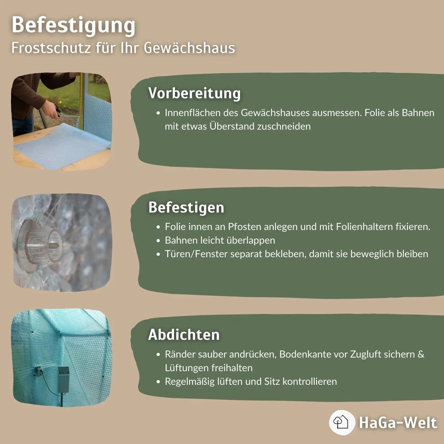 Isolierfolie, 1,5m Breite 3-lagig (Meterware) – effektiver Frostschutz für Gewächshäuser
